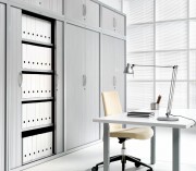 Armoire à rideau lamelles verticales PV plus